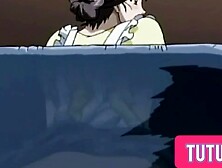 Stepson fingering stepmom right in front of stranger