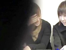 Double sperm sharking action with two bitches receiving surprised facial