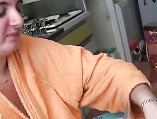 Hungry BBW brunette hard sodomized and jizzed for her sextape in POV