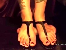 crushed underneath sandals