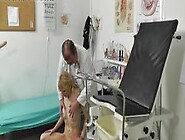 Hot milf caught squirting in gynochair with cam