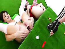 Three butthole queens and brutal dildos