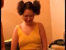 Two teens tease and old man