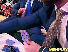 Stylish Business Leaders Indulge In Messy Oral Fun Post Card Game