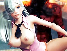 Princess Elizabeth and Demon Perky Fuck in a Public Bath Cartoon 3d