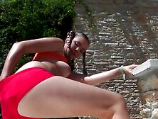 A youthful angel in pigtails is the doxy of the abode