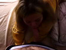 Alluring student sucks dong to the very tonsils