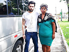 Large Stomach Grannys 1st Anal Three-some in a Van