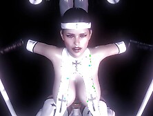 Naughty Nun Riding on Top a Dildo Cowgirl
