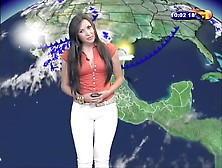 Mexican TV presenter and her sexy crotch
