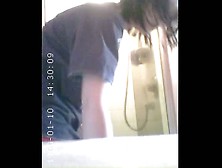 Cute brunette teen hidden shower cam (fake) (18+)