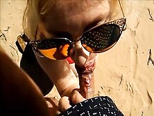 Blowjob From A Mature Mom On The Beach