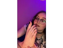 Nerdy Teen Shamelessly Sucking Her Yummy Toes In A Solo