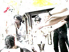 Orgy with Large Skank in the Forest