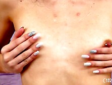 Slim Ebony Hair Beauty Rose Winters Gets Naked and Masturbates