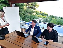 Seductive Honey Shalina Devine Treats Fresh Client To An Intensive double penetration Trio With Her Assistant GP3325