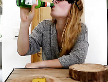 She's going to fuck her boyfriend's best friend...  In the toilets of the bar!