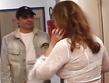 Big titted German secretary loves eating cum in the office