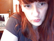 Nicoletta dominates and humiliates a small penis wanker