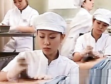 Teen 18+ Asian Nurses Rubbing Shafts For Sperm Medical Exam