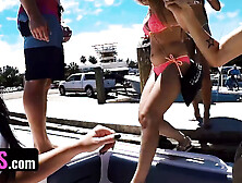 Bffs - Boat party of youngster besties leads to hard core pounding with huge dick