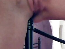 Girl FUCKS her bedpost