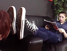 In and out of Bianca's sweaty sneakers