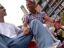 2 Blonde German Skater Twinks Fuck On The Roof