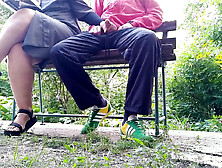 My mother-in-law toys with my rock-hard cock and gets me to cum