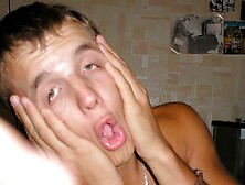 Beautiful big-tit angel Vera sucks on the knees in the bed