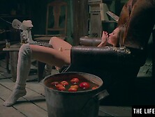 Shaved pussy russian teenager showing tight pussy