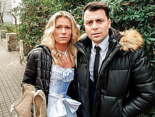 DEBT4k.  Slutty wife cheats on husband for cash in front of