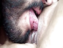 Bearded stud oils up Latina minx and licks her moist muff