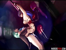 Busty 3D brunette hammered in the pussy