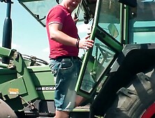 Farmer seduced by petite mom for public sex