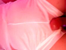 Screwing my Satin Pants untill Cum - Pigtailed Large Melons Curvy Redhead Pantyjob - Ginger Ale