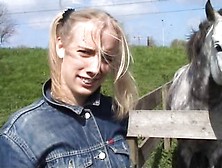 Blonde teen fucks for cash and gets facialized (18+)