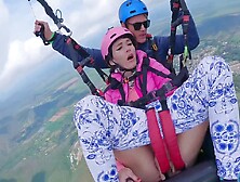 Wet Pussy Squirting In The Sky 2200M High In The Clouds While Paragliding 18 Min