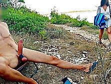 GENTLYPERV MEETS A PERVY LADY ON A BEACH. During an exhibitionist day at the sea I find a alluring woman