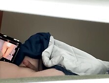 Step sister spying on step brother watching porn masturbating