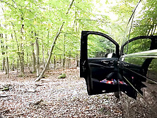 German Chick Sucks two Lads Outside Til They Cum in Her Throat