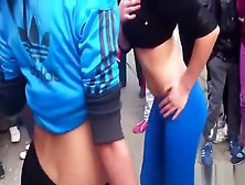 Brunette Teens 18+ In Leggings Dancing