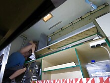 Hot hotty got her cunt licked whilst making a cigarette for her boss