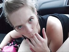 Candie Cane In In Pov Public Car Blowjob At A Giant Music