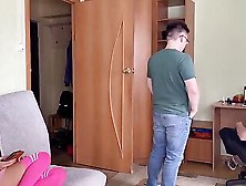 Hot Girl Fucked While Amateur Cuckold Sees Movie