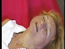 Perverse Mother Jennifer Masturbates With Cushion