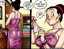 hentai busty lady adores group sex with her horny friends after shower