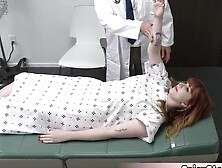 Redhead Housewife Having A Nasty Examination At The Horny Doctors Office