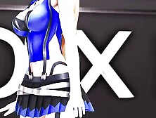 Hentai Mirai Akari Vtuber Undress Dance Mmd 3D Dark Blue Eyes Color Edit Smixix