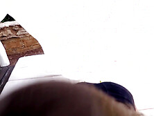 Gorgeous Coed Melena Fingers Her Tight Pink Pussy Outdoors!